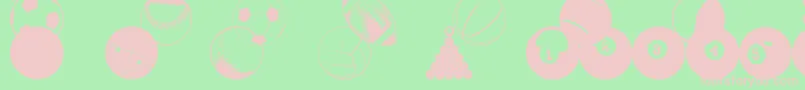 BallsBallsAndMoreBalls Font – Pink Fonts on Green Background
