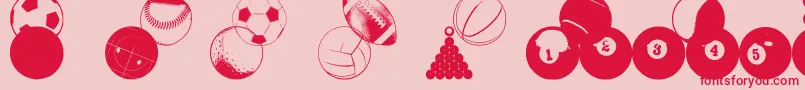 Шрифт BallsBallsAndMoreBalls – красные шрифты на розовом фоне