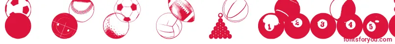 BallsBallsAndMoreBalls Font – Red Fonts on White Background