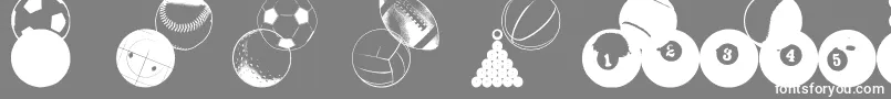 fuente BallsBallsAndMoreBalls – Fuentes Blancas Sobre Fondo Gris
