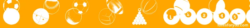 BallsBallsAndMoreBalls Font – White Fonts on Orange Background