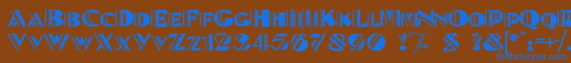 Betenoira Font – Blue Fonts on Brown Background