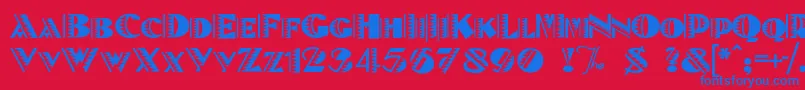 Betenoira Font – Blue Fonts on Red Background