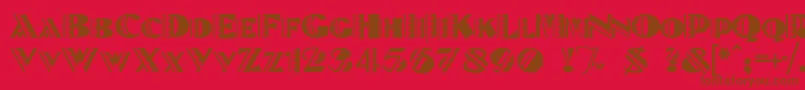 Betenoira Font – Brown Fonts on Red Background