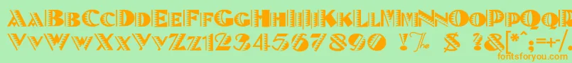 Betenoira Font – Orange Fonts on Green Background