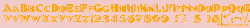 Betenoira Font – Orange Fonts on Pink Background