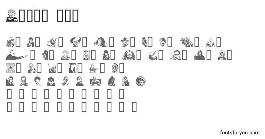 A fonte Monsp ffy – alfabeto, números, caracteres especiais