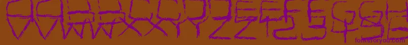 Spidery Font – Purple Fonts on Brown Background