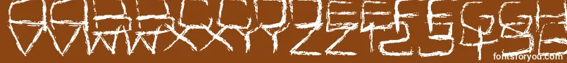 Spidery Font – White Fonts on Brown Background