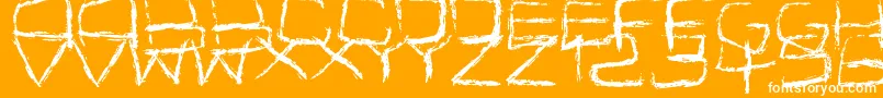 Spidery Font – White Fonts on Orange Background