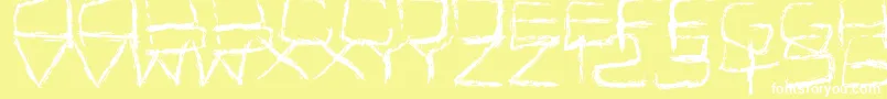 Spidery Font – White Fonts on Yellow Background