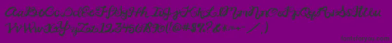 Шрифт 2peasRinglet – чёрные шрифты на фиолетовом фоне