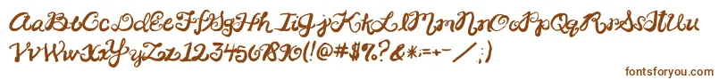 Шрифт 2peasRinglet – коричневые шрифты