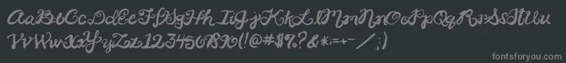 2peasRinglet Font – Gray Fonts on Black Background