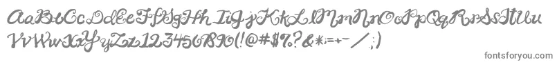 2peasRinglet Font – Gray Fonts on White Background