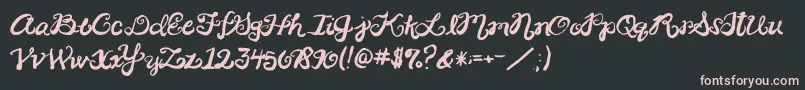 2peasRinglet Font – Pink Fonts on Black Background