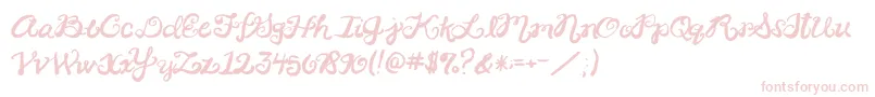 2peasRinglet Font – Pink Fonts on White Background