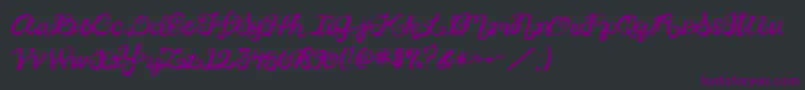 2peasRinglet-fontti – violetit fontit mustalla taustalla