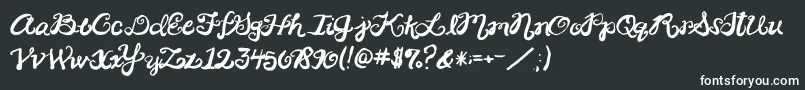 Шрифт 2peasRinglet – белые шрифты на чёрном фоне