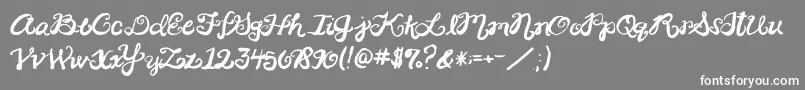 2peasRinglet Font – White Fonts on Gray Background