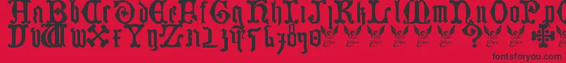 Germanblackletters Font – Black Fonts on Red Background