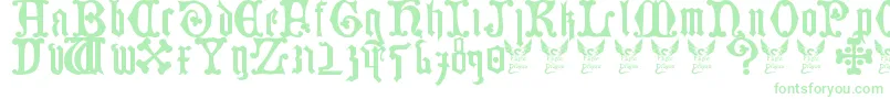 Fonte Germanblackletters – fontes verdes em um fundo branco