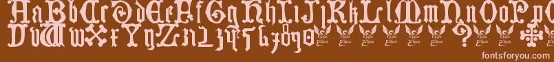 Más sobre la fuente Germanblackletters fuente Germanblackletters – Fuentes Rosadas Sobre Fondo Marrón