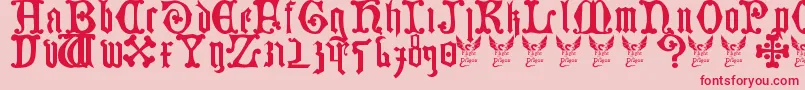 Germanblackletters Font – Red Fonts on Pink Background