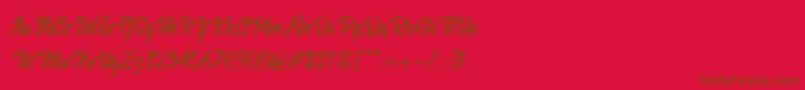 BillyTheGangItalic Font – Brown Fonts on Red Background