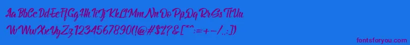 fuente BillyTheGangItalic – Fuentes Moradas Sobre Fondo Azul