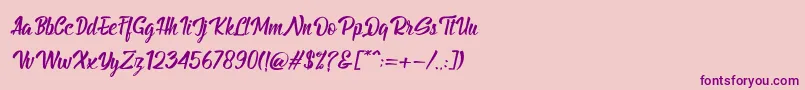 fuente BillyTheGangItalic – Fuentes Moradas Sobre Fondo Rosa