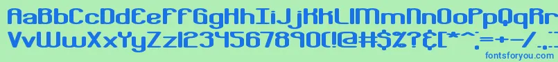 Bobcayge Font – Blue Fonts on Green Background