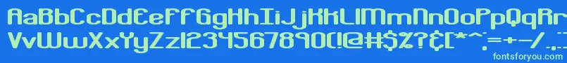 Bobcayge Font – Green Fonts on Blue Background