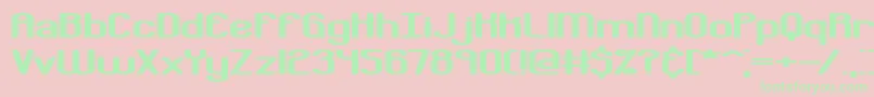 Bobcayge Font – Green Fonts on Pink Background