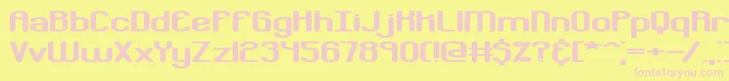 Bobcayge Font – Pink Fonts on Yellow Background