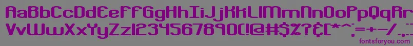 Bobcayge Font – Purple Fonts on Gray Background