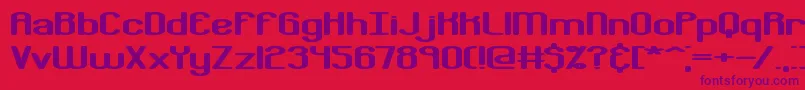 Bobcayge Font – Purple Fonts on Red Background