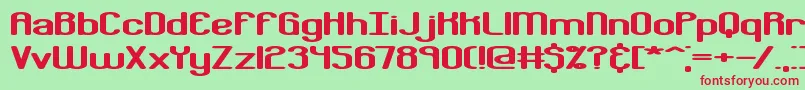 Bobcayge Font – Red Fonts on Green Background