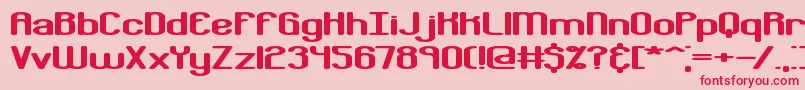 Bobcayge Font – Red Fonts on Pink Background