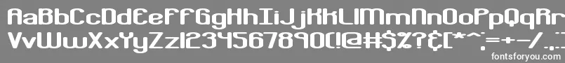 フォントBobcayge – 灰色の背景に白い文字