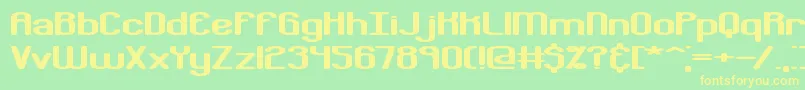 Bobcayge Font – Yellow Fonts on Green Background