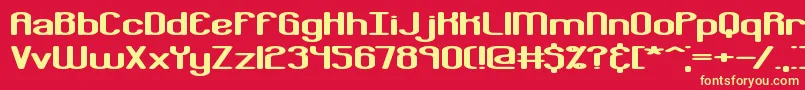 Bobcayge Font – Yellow Fonts on Red Background