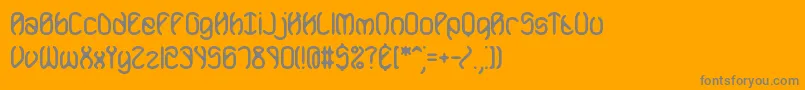 フォントMobilizeBrk – オレンジの背景に灰色の文字