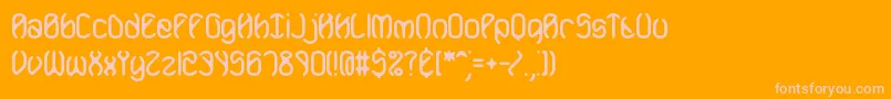 fuente MobilizeBrk – Fuentes Rosadas Sobre Fondo Naranja