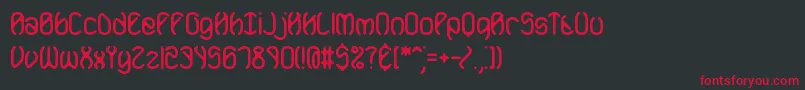MobilizeBrk Font – Red Fonts on Black Background