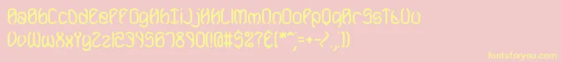 MobilizeBrk Font – Yellow Fonts on Pink Background