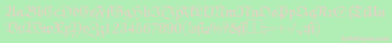 J790BlackletterRegular Font – Pink Fonts on Green Background