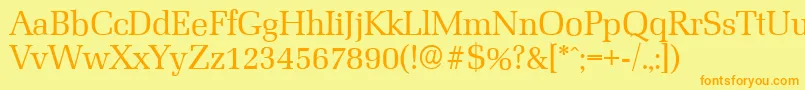 MarseilleserialRegular Font – Orange Fonts on Yellow Background