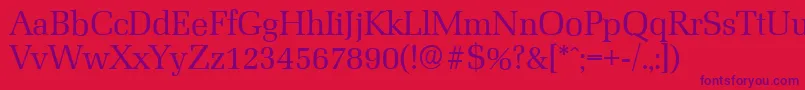 MarseilleserialRegular Font – Purple Fonts on Red Background