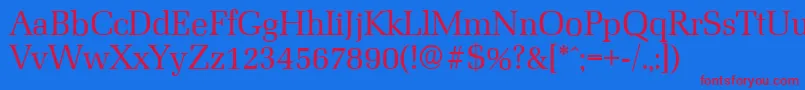 MarseilleserialRegular Font – Red Fonts on Blue Background